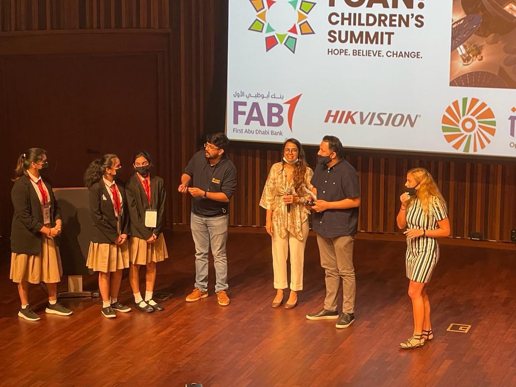 gemsnms_alkhail's tweet photo. Congratulations to the Team 'NS Chulha'- NS stands for Non- Smoking, is a sustainable version of traditional chulha, comprising Riya Roy Y10i, Sarah Joy, &amp; Jhanhavi Kalani from Grade 9 had made it to the finals at I CAN Global Summit, Design for Change at Expo 2020 @Fatima_Martin https://t.co/dWACNkbBJL