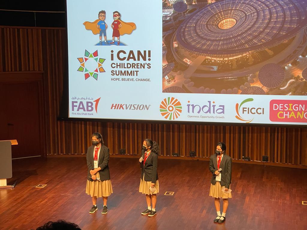 gemsnms_alkhail's tweet photo. Congratulations to the Team 'NS Chulha'- NS stands for Non- Smoking, is a sustainable version of traditional chulha, comprising Riya Roy Y10i, Sarah Joy, &amp; Jhanhavi Kalani from Grade 9 had made it to the finals at I CAN Global Summit, Design for Change at Expo 2020 @Fatima_Martin https://t.co/dWACNkbBJL