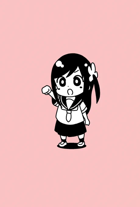 デフォルメ女子高生ぼっちのガンバルぞー!
#ぼっち生活 