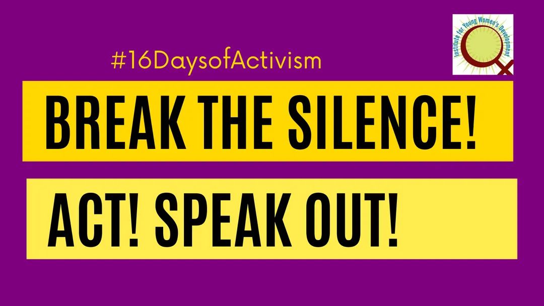 YoungWomenInst's tweet photo. We can all do something about ending gender based violence in our homes and communities. Break the silence!Act! Speak Out! #GenerationEquality #16days https://t.co/EwUy6Xvf93