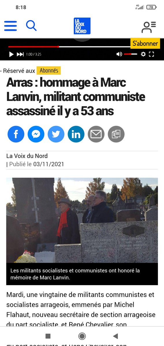 psarrageois's tweet photo. 📰 RETOUR SUR L'HOMMAGE À MARC LANVIN
📅 Article de La Voix du Nord, du 3 novembre 2021
🔗 https://t.co/5NGcLFMQkP
#psarras https://t.co/PjfcQmHrXT