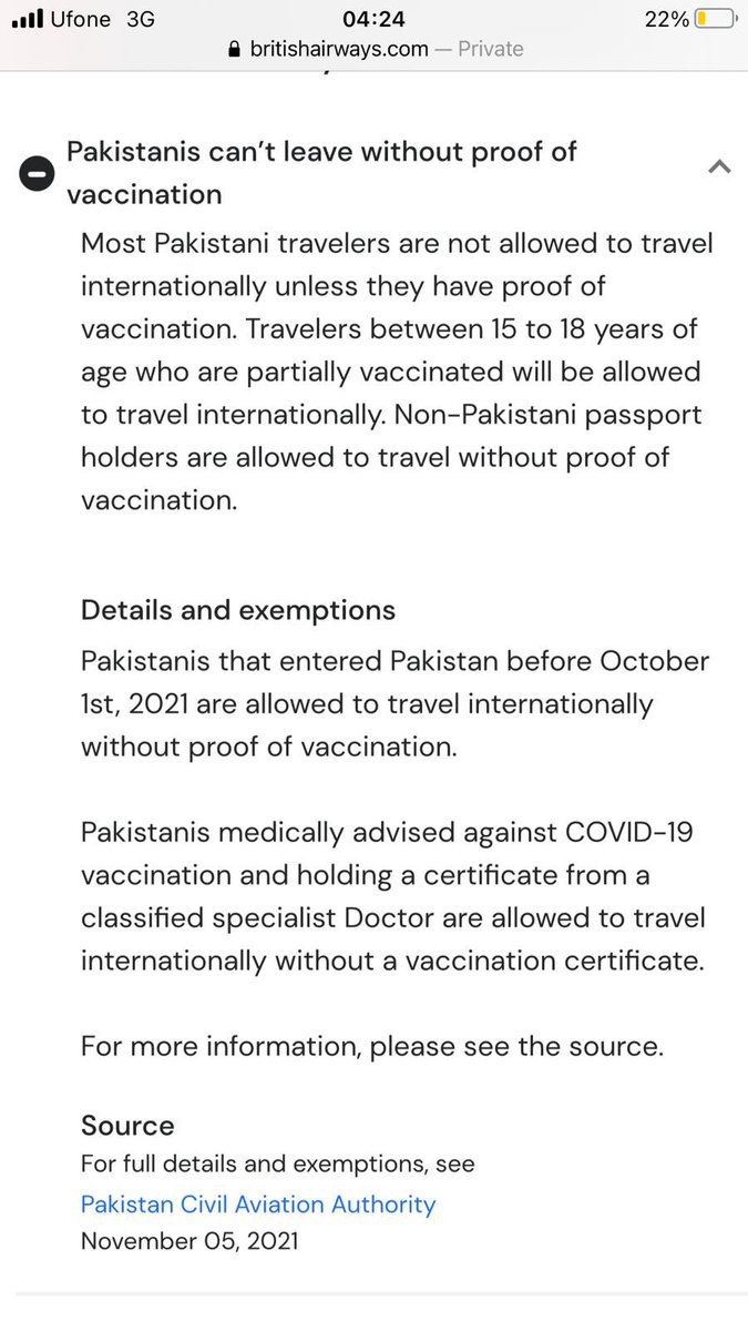 R4JAKhan's tweet photo. @British_Airways The manager called Shazad didn’t let me board my flight which I Paid £1800 even when showing him a official medical exemption document from the doctor which I travelled to Pakistan with. It’s not even a requirement on their website.They took my wheelchair!#Boycot https://t.co/QW98ujzsUo