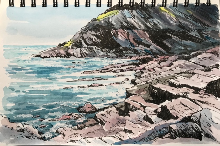 Sketched some rocks on my way to Bideford