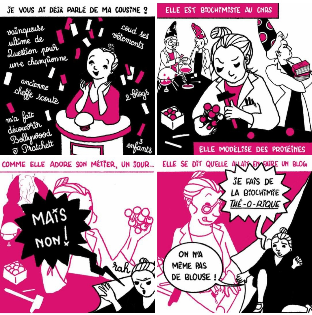 Anmryn's tweet photo. La genèse du livre qui sort cette semaine, part. 1 ! 😀🎊 Et que ce soit bien clair, ma cousine fait de la biochimie THÉ-O-RIQUE
#proteines #edpsciences #topoftheprots #AnnéeBiologie, #TOProts, #Protéines, #vulgarisation #FunFact #science, #biologie, #SVT #biochimie #BD https://t.co/llQ78fdC72