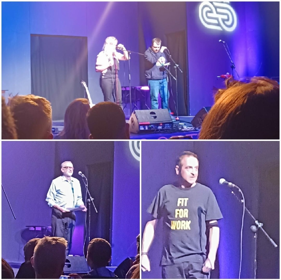 DmatthewDee's tweet photo. Congratulations to @JimMonaghan10 @moxham_rosa @markthomasinfo Phil Differ, @Toidfish Rab Noakes, @jeremycorbyn @JohnnyCypher117 who created a beautiful &amp; rousing show last night paying a heartfelt tribute to their comrade Beldina Odenyo Onassis  ✊🏽 https://t.co/0g5KgcKgNC