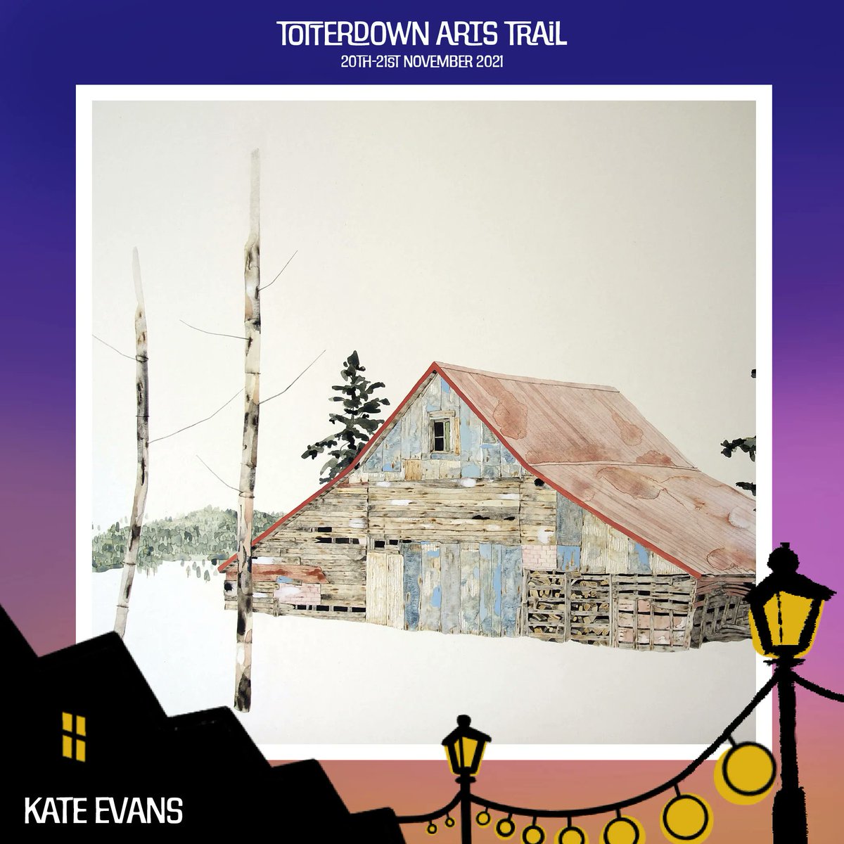 frontroomart's tweet photo. Kate Evans is a full-time freelance artist, illustrator and studio holder at Jamaica Street Studios in Stokes Croft. She works predominantly in watercolour, creating large scale contemporary landscapes and architecture.
Exhibiting at: 61 Hill Street, BS3 4TR

#totterdownartstrail https://t.co/ipjhWYVhbP