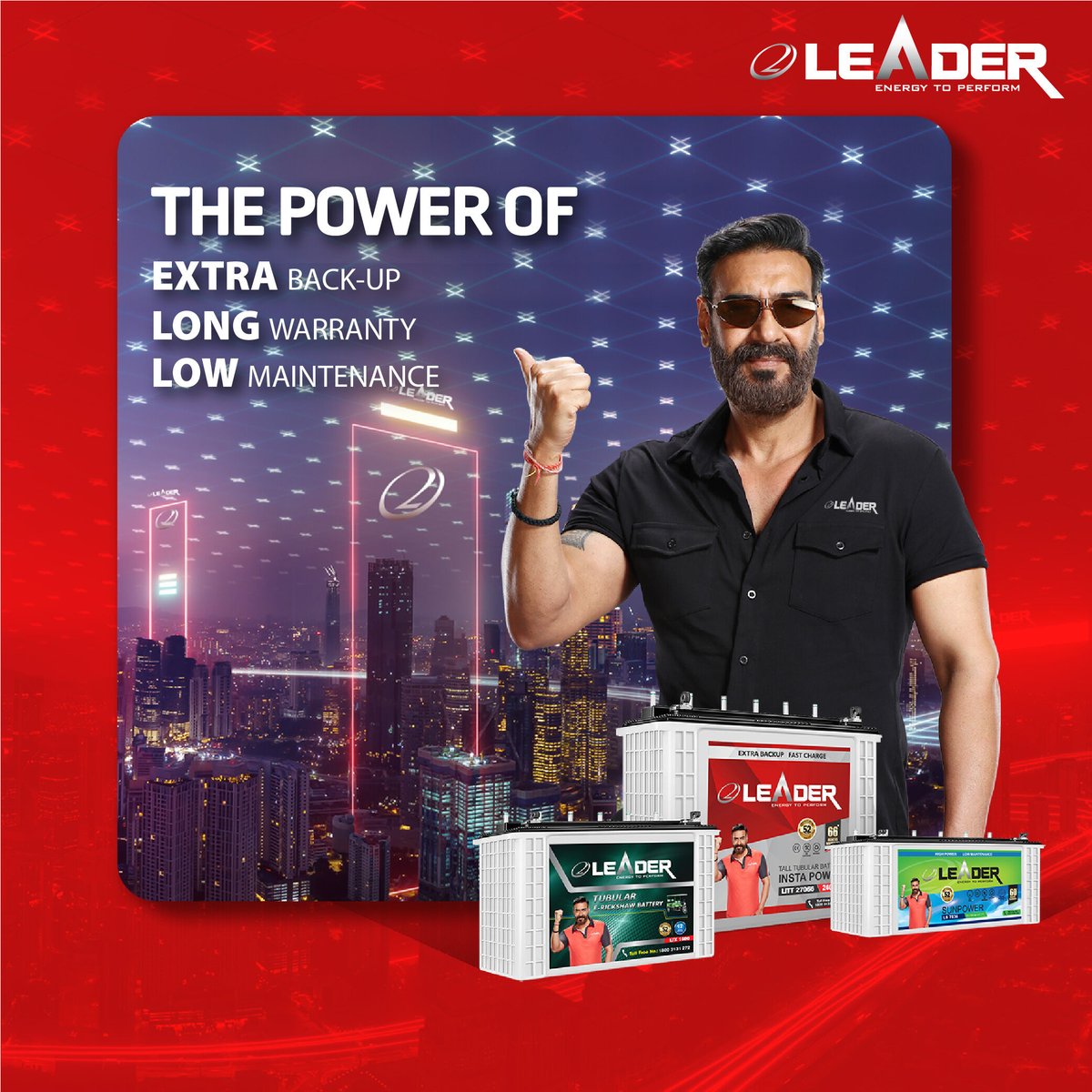 LeaderBatteries's tweet photo. The power of extra backup, long warranty & low maintenance comes with Leader Batteries.
#lowmaintenance #longwarranty #extrabackup #inverterbattery #solarbattery #inverterdealership #invertermaintenance #power #performance #highbackup #dealership #distributorship https://t.co/1zrEW5fGhF