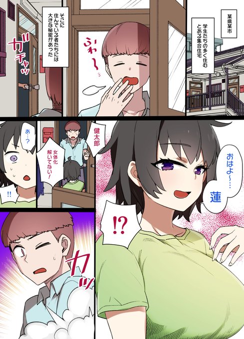 男子大学生たちの秘密 ※女体化&TSF
リクエストで描いた男子大学生たちが女体化してセックスを楽しむ漫画 