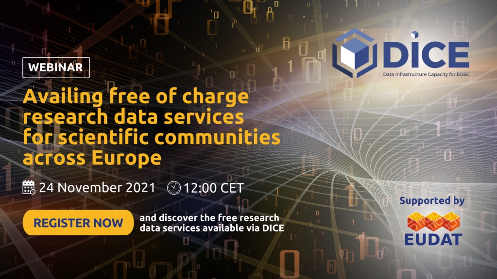 📢👀Join @DICEosc 's upcoming webinar💻to learn more about their research data services available for different scientific communities! 
#research #EOSC 