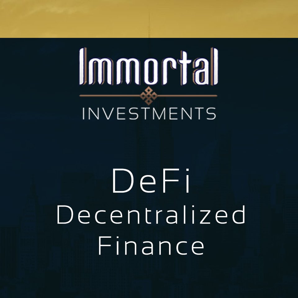 ImmortalInvest's tweet photo. What is DeFi?

DeFi is short for “decentralized finance,” an umbrella term for Ethereum and blockchain applications geared toward disrupting financial intermediaries.

Sign up now to learn the following:

DeFi, Web3, DApps, Staking + many more topics!

https://t.co/i9JfB92TDc https://t.co/DKmsJdw945