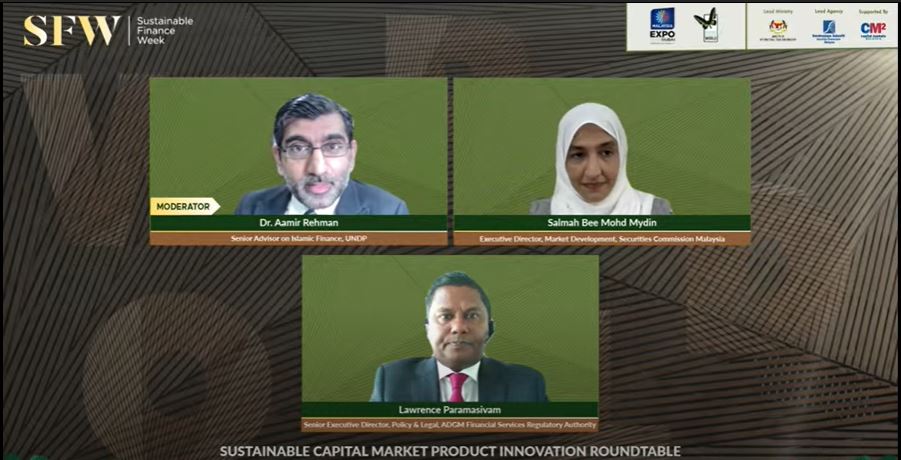 CMMsia's tweet photo. The potential of an intersection between sustainable finance, Islamic finance and capital market to power the Malaysian economy is vast; Market based solutions required to transition to low carbon; Increase need to monitor ESG factors &amp; how they affect the financial system https://t.co/IYrhS2nQlc