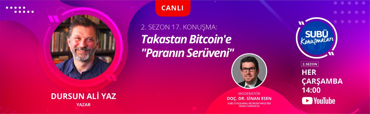 subu_sks's tweet photo. #SUBÜKonuşmaları 17

📌Takastan Bitcoin'e Paranın Serüveni

🗣️ Doç. Dr. Sinan Esen 

🎙️ Yazar Dursun Alı Yaz

🗓️ 10 Kasım Çarşamba - 14.00

📡 YouTube / SUBÜ Haber https://t.co/WRsM0Bj3Xm