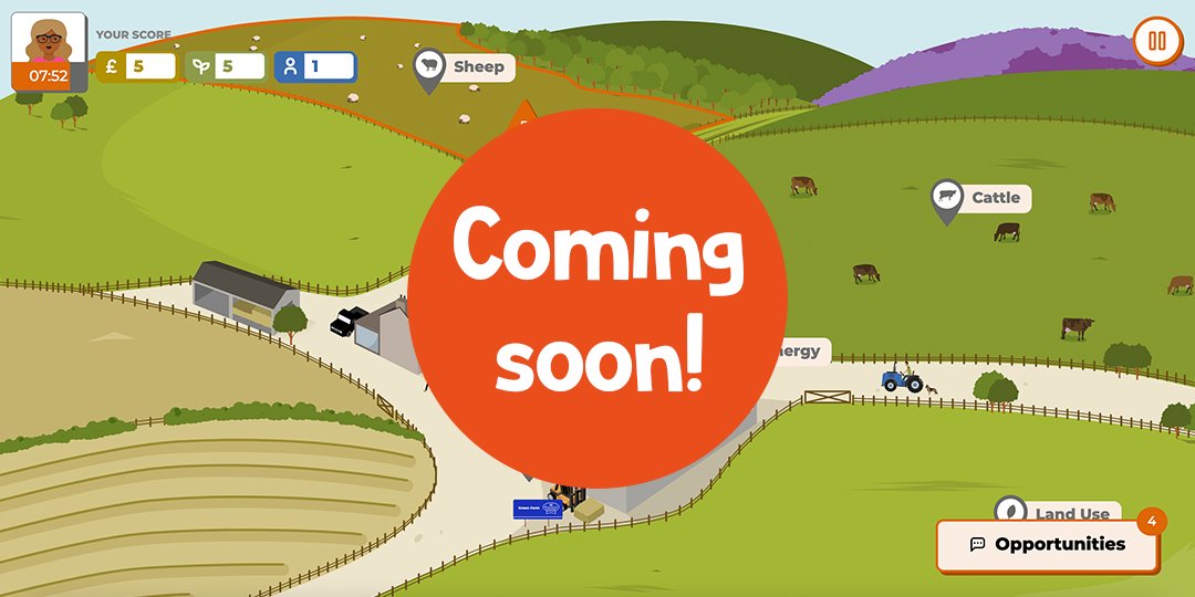 Experience what it’s like working on a #ScottishFarm with our new Mission Sustain interactive activity. It will allow your students to face decisions, challenges & opportunities that will impact your farm’s environmental, social & economic sustainability. Coming very soon 👀