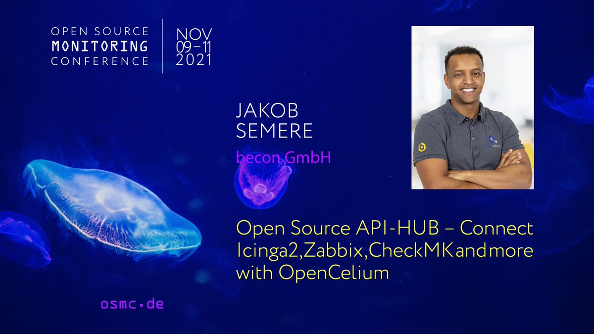 becon's tweet photo. Do not miss our presentation on @OpenCelium, the #OpenSource API-Hub to connect tools like Icinga2, Zabbix, CheckMK and more! Learn more about recently released features and available connectors
https://t.co/MJ9XCturP6
#OSMC @Netways @NetwaysEvents https://t.co/NYpp58pd7h