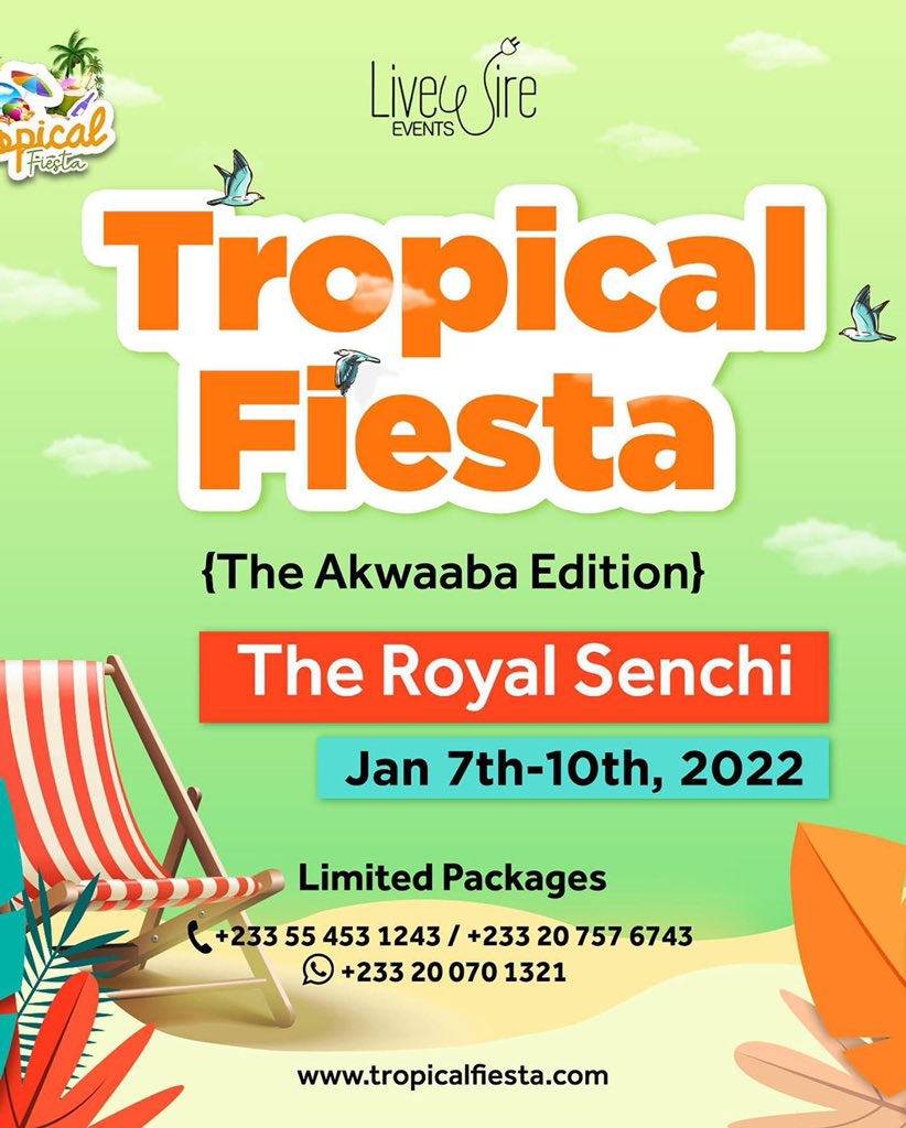 SamWatzUpGh's tweet photo. The Akwaaba Edition ... Wait 4 it 🏝🎉🎉... #TropicalFiesta3 #LiveWireEvents #BAM #StudioXtra https://t.co/1vSE46kXD2
