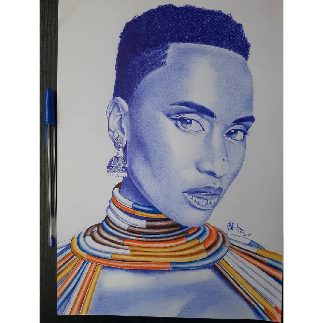 💙Drawing  inspired by <a href="/zozitunzi/">Zozibini Tunzi</a> 🙌