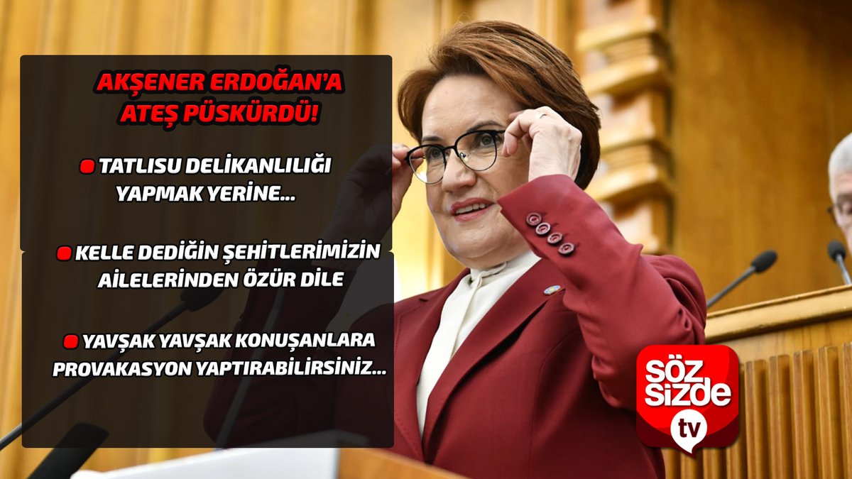 AKŞENER ERDOĞAN'A ATEŞ PÜSKÜRDÜ: ŞEHİDE KELLE DİYEN ŞUURSUZLAR...

sozsizde.tv/haber/aksener-…

<a href="/iyiparti/">İYİ Parti</a> <a href="/meral_aksener/">Meral Akşener</a> <a href="/LutfuTurkkan/">Lütfü Türkkan</a>