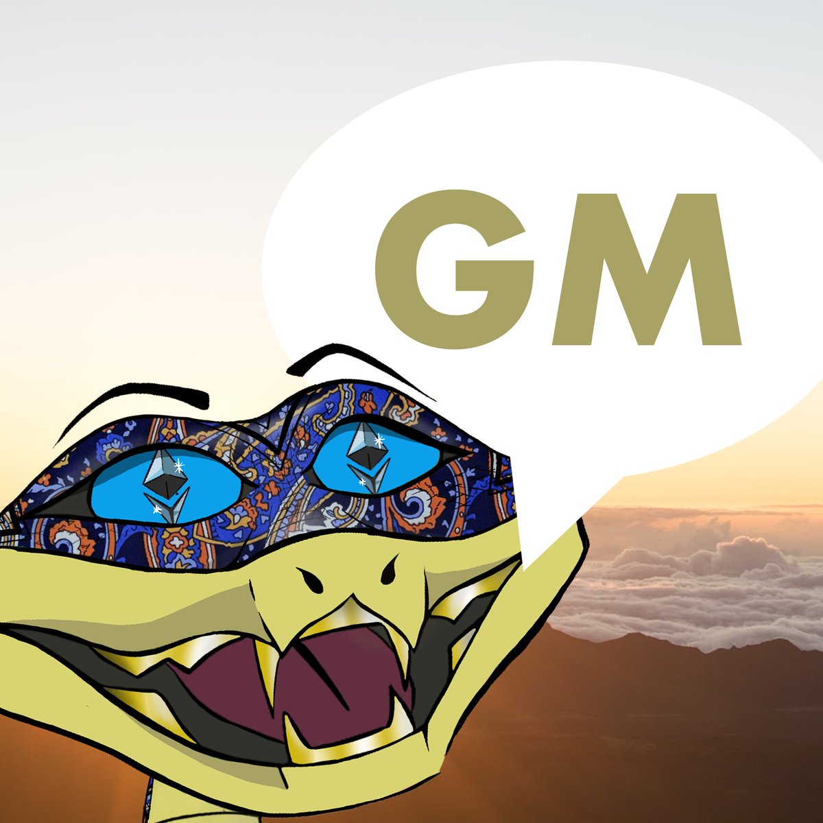 SizzleSnake's tweet photo. @CalvynJustus $GM NFT next? https://t.co/UmF92lC1ep