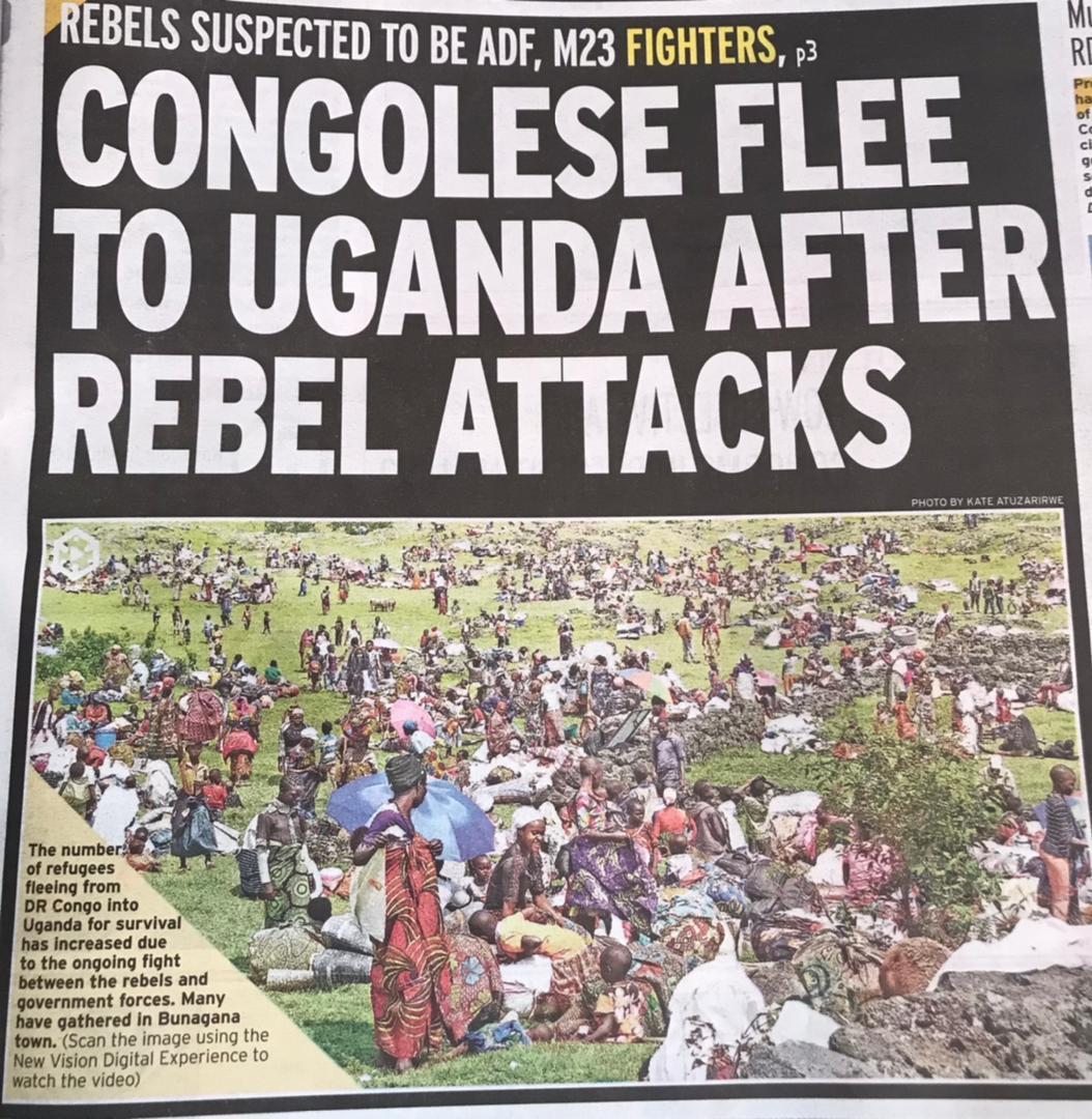 UgandaRedCross's tweet photo. Uganda's dailies today.
#PopulationMovement featuring DR-Congolese fleeing their Country to Uganda due to ongoing conflict.
Get a copy of @DailyMonitor @newvisionwire and appreciate the details. @OPMUganda @opmdpm @EARefugeeRelief @RefugeesUganda https://t.co/inC35AIz31