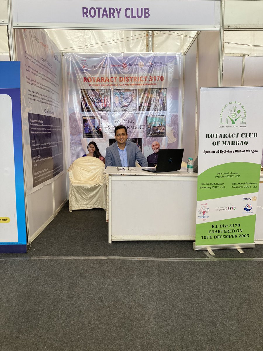 deeppudaa's tweet photo. Represented @rotaract at the Goa@60,the Multi event gathering and exhibition.
#rid3170 https://t.co/W9XF6uMOId