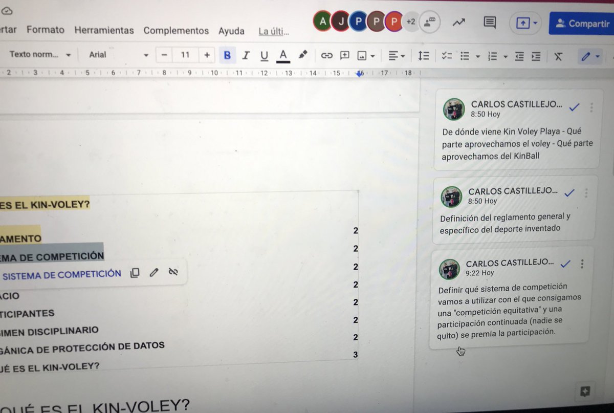 #Valorados se construye de forma colaborativa (servidor inclusive), organizándonos por equipos y tomando decisiones conjuntas. Los alumnos de 2EAS @CPA_Formacion ya empiezan a redactar el #documentobase con el concretar que va a ser esto del #kinvoleyplaya