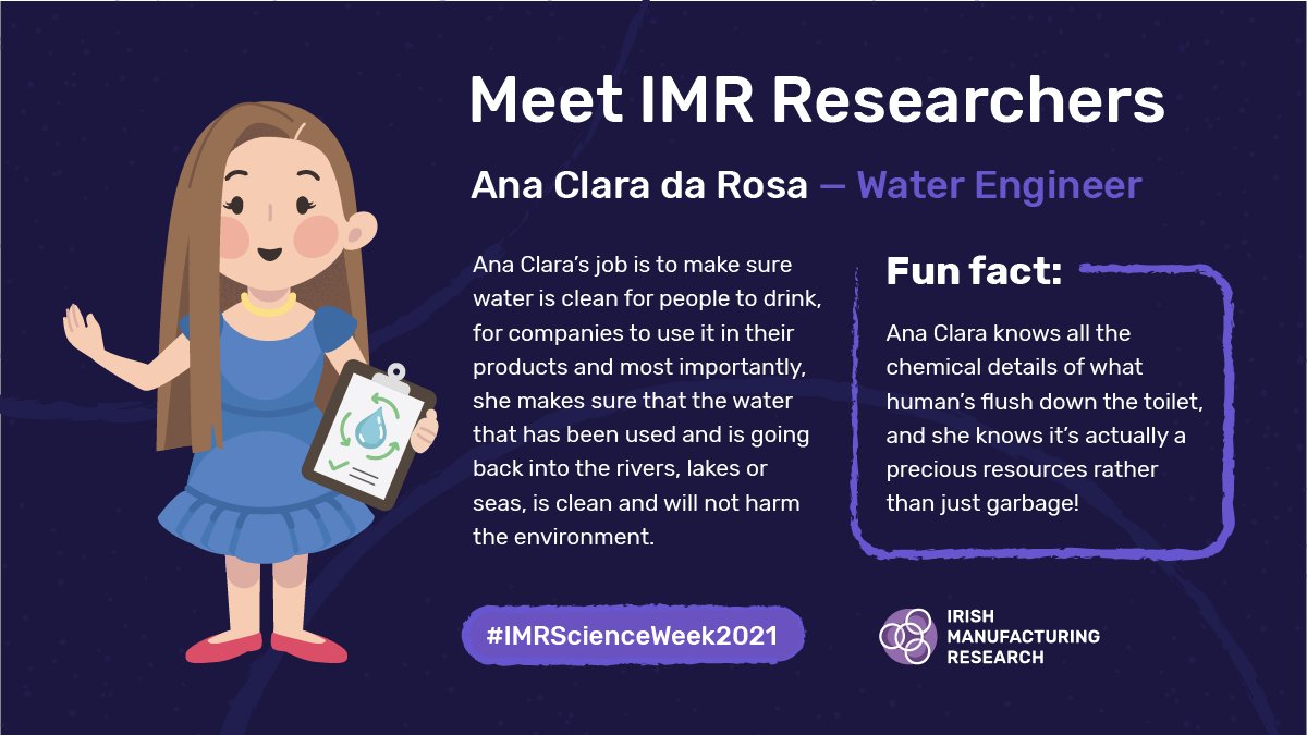 IMR_ie's tweet photo. IMR Science Week 2021 - Meet the Researcher

Meet Ana Clara, a Water Engineer at IMR.
#imrscienceweek #scienceweek2021 #scienceweek #waterengineer #imrscienceweek2021 @ScienceWeek https://t.co/I7JvNUGFCq