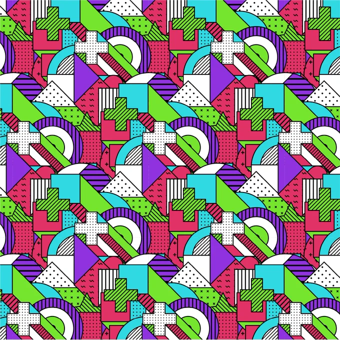これは イラレの「パターン作成」機能が楽しくて作っちゃった謎画像たち 