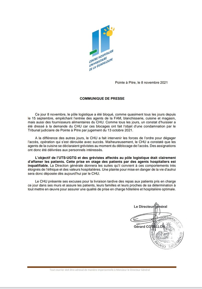 ger_cotellon's tweet photo. Et Ils prétendent lutter pour le bien des patients et des agents du CHU de Guadeloupe... https://t.co/ZS950Dmcsp