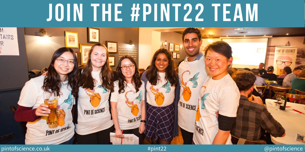 pintofscience's tweet photo. We're looking for volunteers to run Pint of Science 2022 (9-11 May 2022) in Manchester!

@UoMSchools @OfficialUoM @UoMEngage @UoMSciEng @FBMH_UoM @uom_mecd @UoMMaterials @UoMChemistry @uomsoss @csmcr 

Fill in this form if you're interested:
https://t.co/CP5k5XkUEB https://t.co/npRg5QrvaX