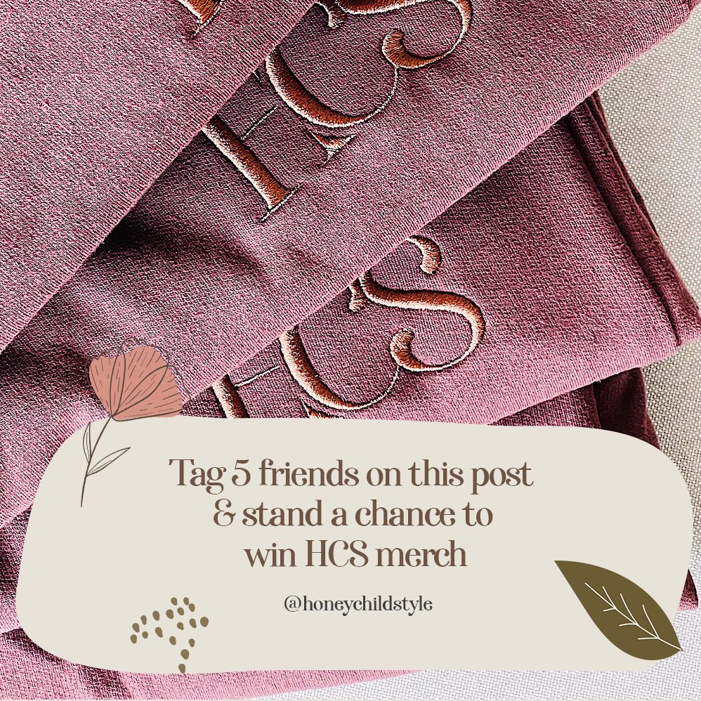 WIN 🎁 WIN 🎁 WIN
Tag 5 friends on this post and stand a chance to win #HCS merch 🤩. Terms &amp; Conditions Apply

#honeychildstyle #fashion #style #giveaway #love #TiniTwitter