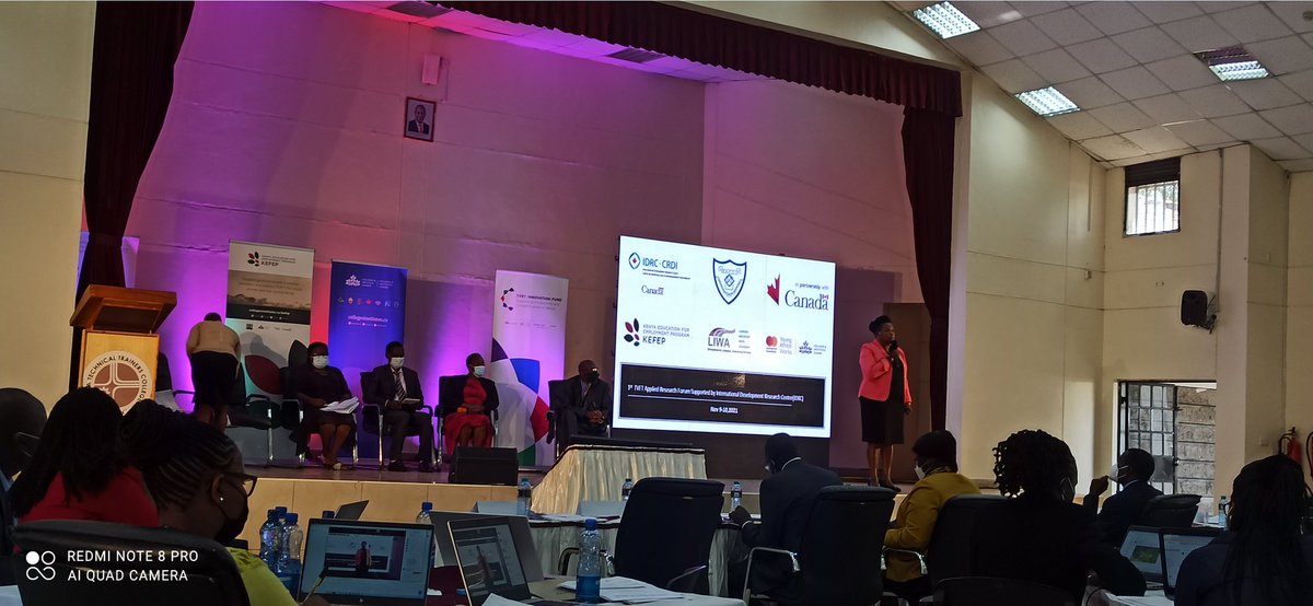 Dr. Quin Juma of LIWA  moderating a session on 'Enhancing Gender Equality at TVET Institutions', in which our partners <a href="/tenpKE/">The Eldoret National Polytechnic</a>, <a href="/kenyacoastnpoly/">Kenya Coast National Polytechnic</a> &amp; @kttc_kenya are sharing their research findings. 
#CICanKenya2021AppliedResearchForum 
<a href="/CICan_Kenya/">CICan In Kenya</a>