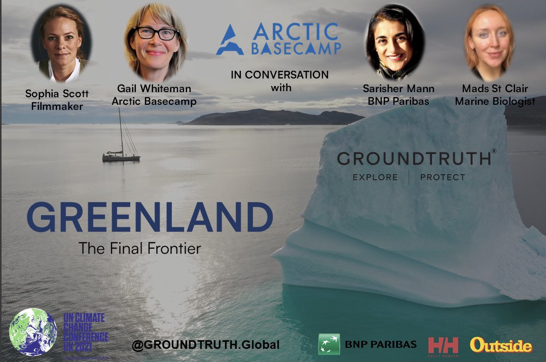 TODAY 16:45 #COP26 

Screening Team UNIAQ’s #Greenland expedition 🎥

Join online - YouTube like to come

Hosted by <a href="/ArcticBasecamp/">Arctic Basecamp</a> and in conversation with <a href="/GROUNDTRUTHGear/">GROUNDTRUTH Global</a> <a href="/Sarisher_Mann/">Sarisher</a> <a href="/mads_ocean/">Mads St Clair</a>