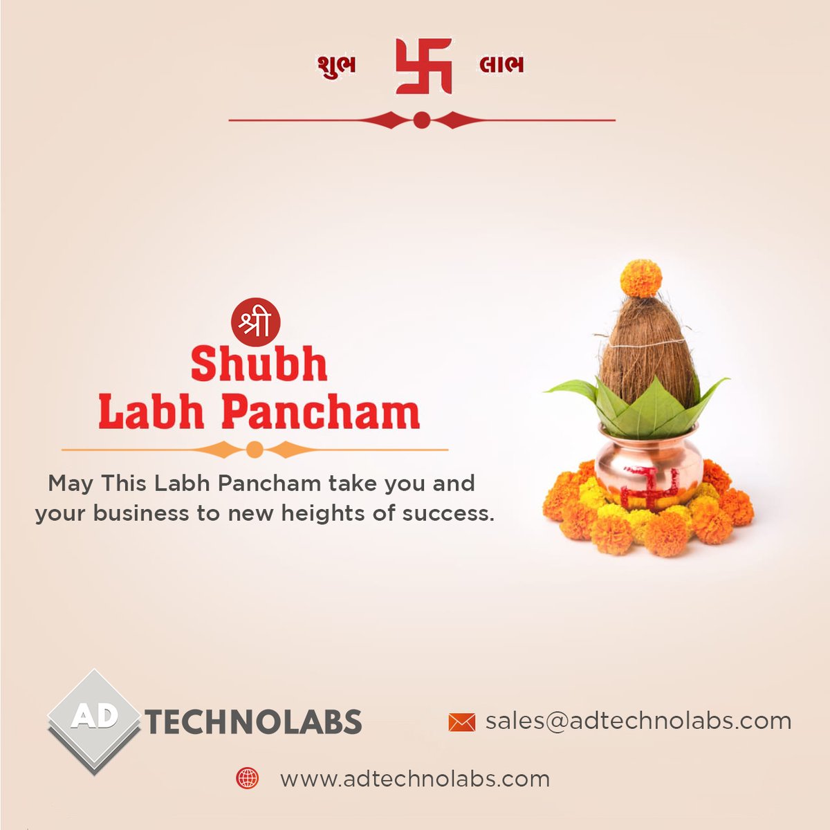 adtechnolabs1's tweet image. Shubh Labh Pancham
May This Labh Pancham take you and your business to new heights of success.