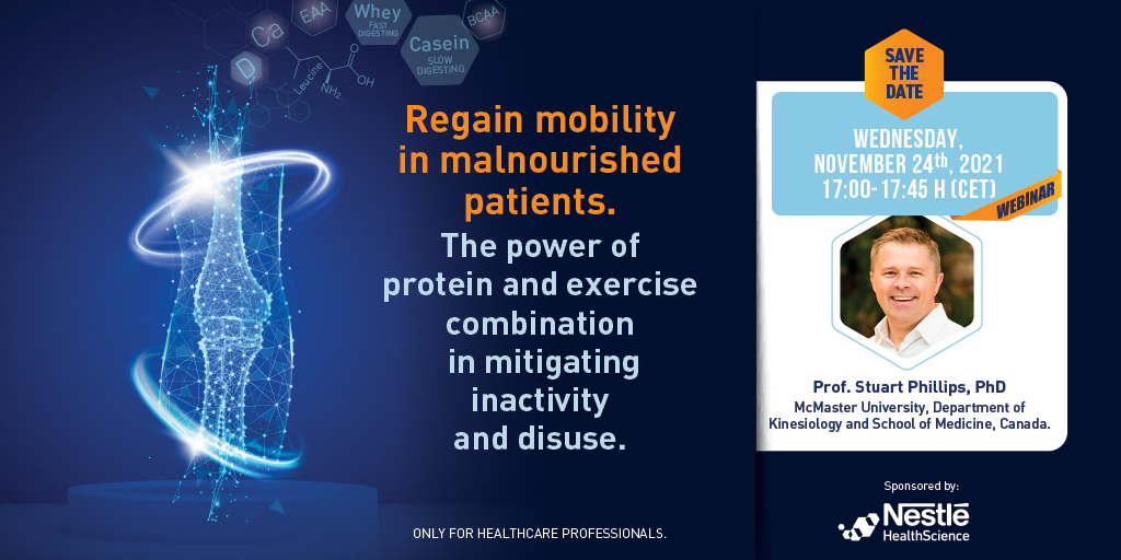Join us for a free webinar on how elderly people can maintain skeletal muscle mass.  Nov 24, 17-17h45 CET.  nestlehealthsciencewebinars.com/Login.aspx
#sarcopenia #functionalautonomy #elderly