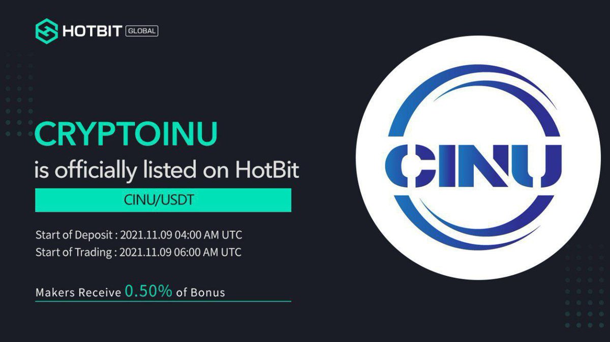 🔥 Crypto Inu #Airdrop (CINU)
⭐️⭐️▪️ 2/3 stars
💰 Reward: 20 CINU ($50)
👥 Referral: 5 CINU ($12.5)
🏦 Exchange: Hotbit
🚀 Airdrop Link: t.me/CryptoInuAirdr…

• Follow t.me/cryptoinu9
• Like &amp; rt this tweet

🌐 About Crypto Inu: Visit – cryptoinu.io
