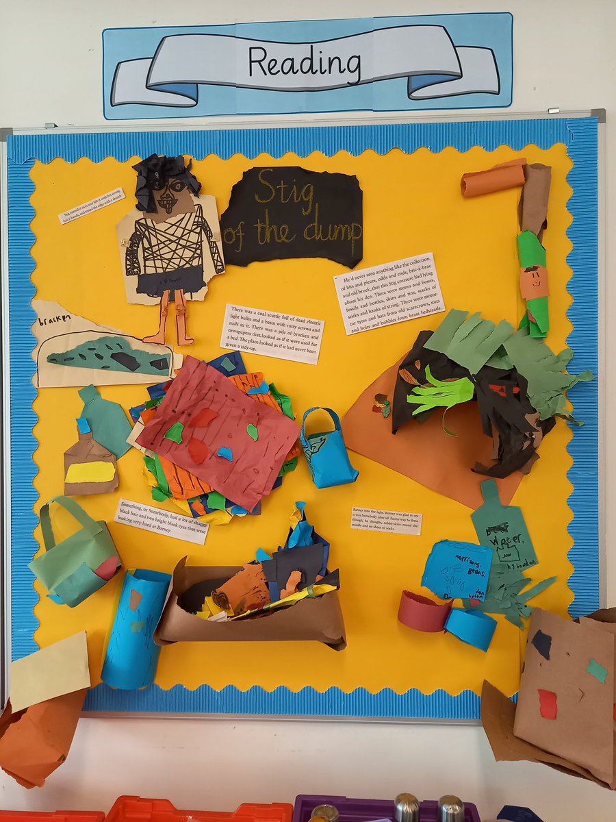 ArkPriory's tweet photo. Year 3 have started to read βStig of the Dumpβ and used the description of the setting to make a creative display out of coloured paper. #reading #ark #ArkReads #Priory π π π https://t.co/mwvcjCbWgk