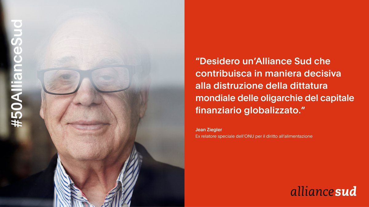 AllianceSud's tweet image. "Se ci si impegna a combattere la disuguaglianza, la fame e l’assenza di diritti nel mondo, bisogna anche poter svolgere un'azione politica locale nel Paese d'origine", afferma Jean Ziegler nell'intervista di @IsoldaAgazzi 👉bit.ly/3ofgllu
#50AllianceSud #ShrinkingSpace