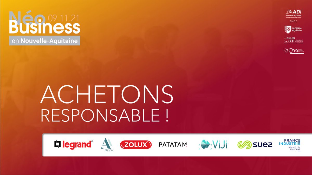 A 10h30 démarre l'émission 2⃣ de #NéobusinessNA. Un thème essentiel : "Achetons Responsables !"
📢 neobusiness-na.fr/content/live

Avec AL Villemonteil / <a href="/ViJiOff/">ViJi</a> - @EricGagnaire <a href="/patatamfrance/">Patatam</a> - Sabine Jean-Dubourg - E. Jolly <a href="/Legrand/">Legrand</a> - B. Belhadj Richard @suezFR - M. Haurit <a href="/ZoluxSAS/">ZOLUX</a>