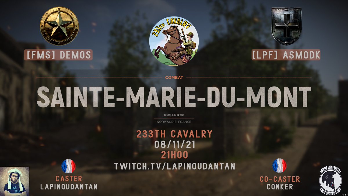 Lapinoudantan's tweet photo. Hier soir c'était Event 233th Cavalry ! Mais quel match serré ! Vous pouvez retrouver la rediffusion sur Youtube et Twitch en suivant ces liens :
===> https://t.co/5stOuNlejA
===> https://t.co/xL7HB3CO9N
#gamingpc #twitchstreamer #hellletloosepc #twitchfr #twitch #hellletloose https://t.co/FFtIfqxHoO