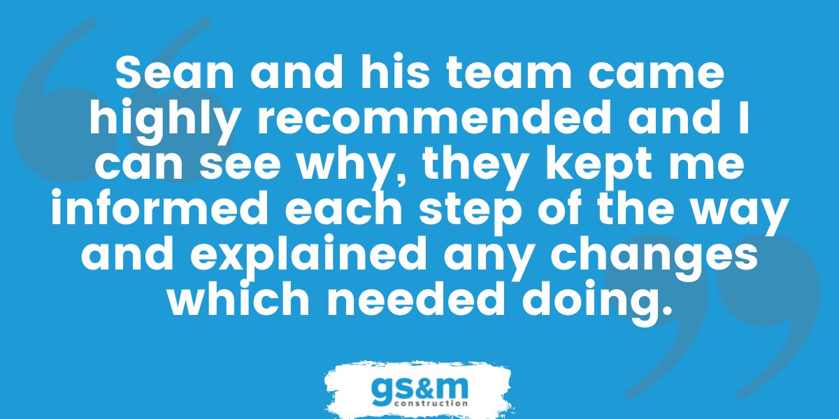 ryanandsons1's tweet photo. "Sean and his team came highly recommended and I can see why, they kept me informed each step of the way and explained any changes which needed doing." https://t.co/pkWtDYSi1x