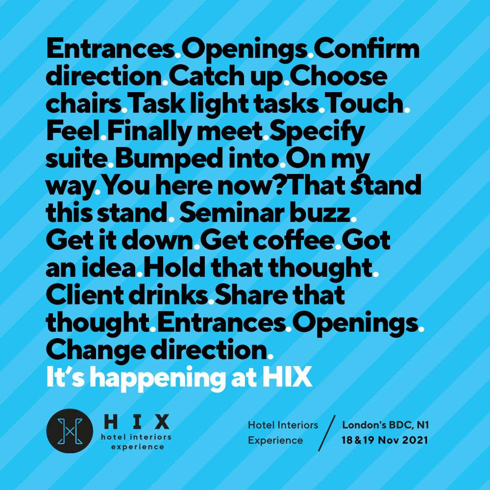 Com_Int_UK's tweet photo. The BCFA is pleased to be a co-founding partner with @HIXevent! HIX is only 9 days away, opening its doors on November 18-19th 2021 at London's Business Design Centre.
We can't wait to see our members there!
#HIX #HIXEvent #interiordesign #contractfurnishing #hospitalitysector https://t.co/KNJKPrRCJy