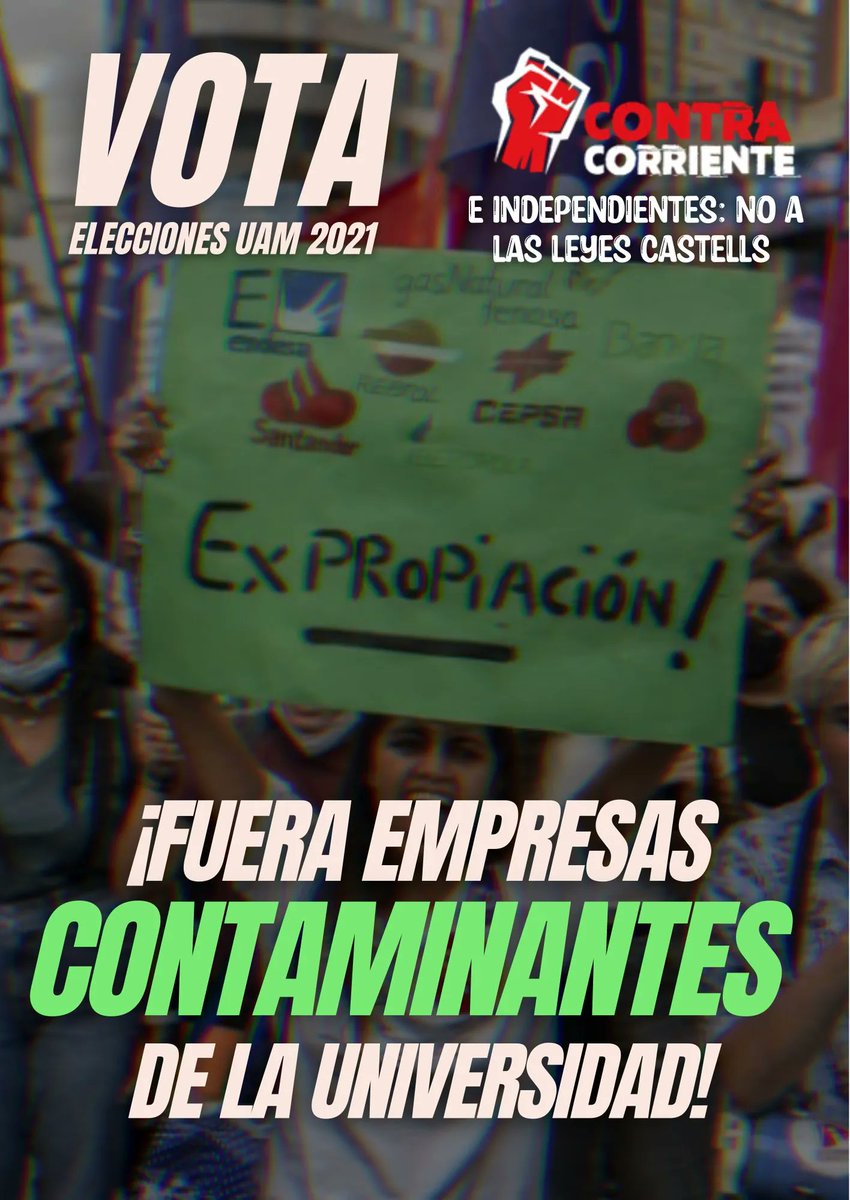 Contrac_Mad's tweet photo. #UAM

Arrancamos la campaña en la UAM junto con estudiantes independientes contra la reforma universitaria de Castells

El 17 de noviembre llamamos al estudiantado para que su voz se escuche en Claustro y Junta de Facultad. 

¡Fuera empresas y policía de la universidad! https://t.co/uvfj0NxwqW