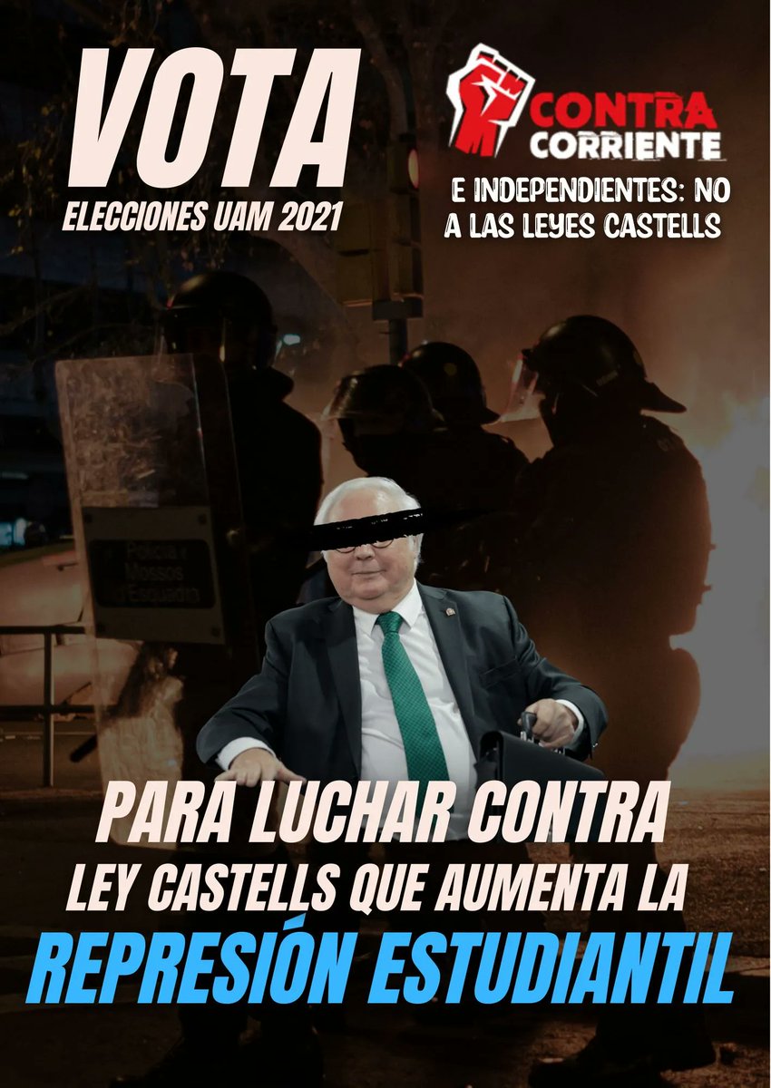 Contrac_Mad's tweet photo. #UAM

Arrancamos la campaña en la UAM junto con estudiantes independientes contra la reforma universitaria de Castells

El 17 de noviembre llamamos al estudiantado para que su voz se escuche en Claustro y Junta de Facultad. 

¡Fuera empresas y policía de la universidad! https://t.co/uvfj0NxwqW