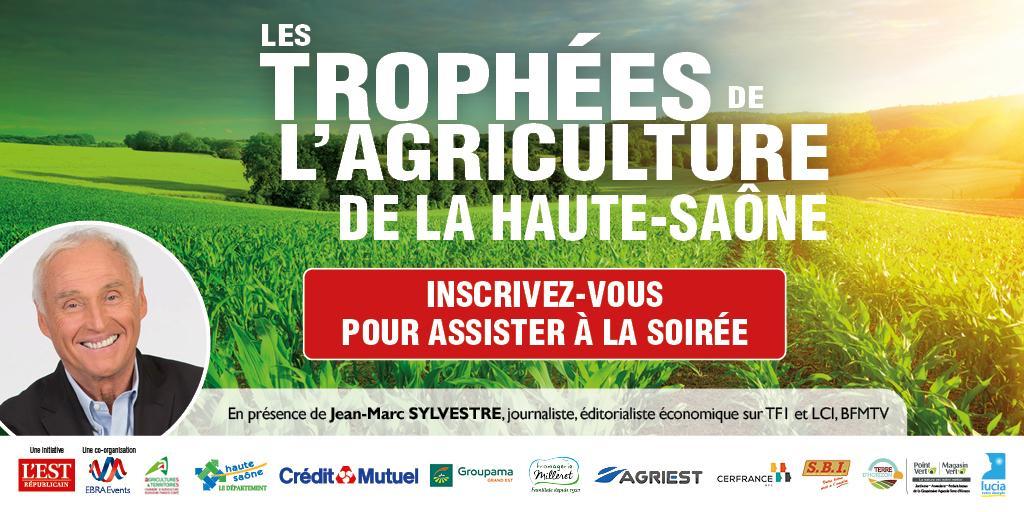 lestrepublicain's tweet photo. [LES TROPHEES DE L'AGRICULTURE] de la Haute-Saône🌾 🚜 

📅 Mercredi 17 novembre 2021 à 19H30 📍 Vesoul : Parc des Expositions
Inscrivez-vous pour participer à notre cérémonie 👉 https://t.co/QbfvXB7vm1

Un événement organisé par #EbraEvents.

#Trophéesdelagriculture https://t.co/qvcBCcqB5s