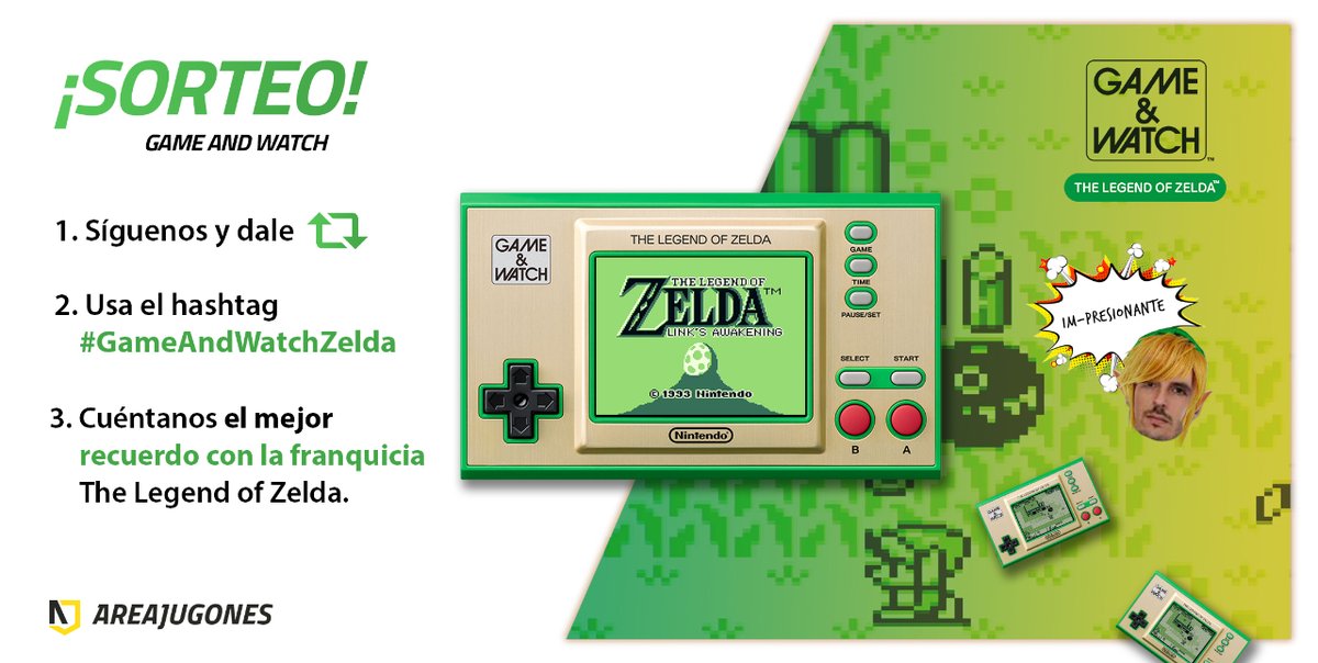 Areajugones's tweet photo. 💚 SORTEO GAME AND WATCH 💚

Siempre hay motivos para celebrar 🎉 y hoy es un buen día para ello. Para participar:

1️⃣ Sigue @Areajugones y da RT

2️⃣ Usa #GameAndWatchZelda

3️⃣  Cuéntanos el mejor recuerdo con la franquicia The Legend of Zelda

⌛ Finalizará a las 23:59 de HOY https://t.co/8KwSzw3jFX