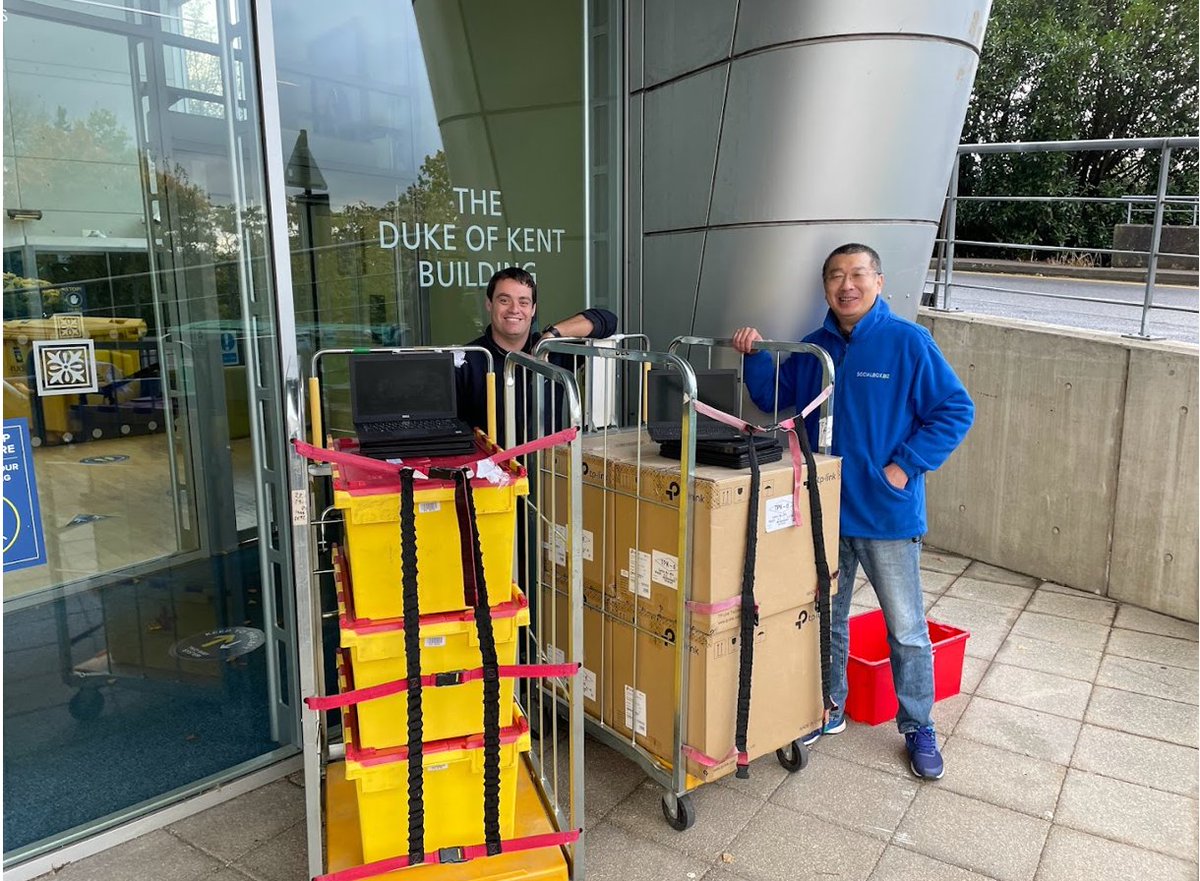 Another set of surplus laptops donated to <a href="/SocialBoxBiz/">socialboxbiz</a> from our <a href="/UniOfSurreyIT/">IT Services</a> recently. Working with <a href="/RealChangeGford/">Real Change Guildford</a> supporting #homeless in #Surrey getting back on their feet. #Guildford #Community