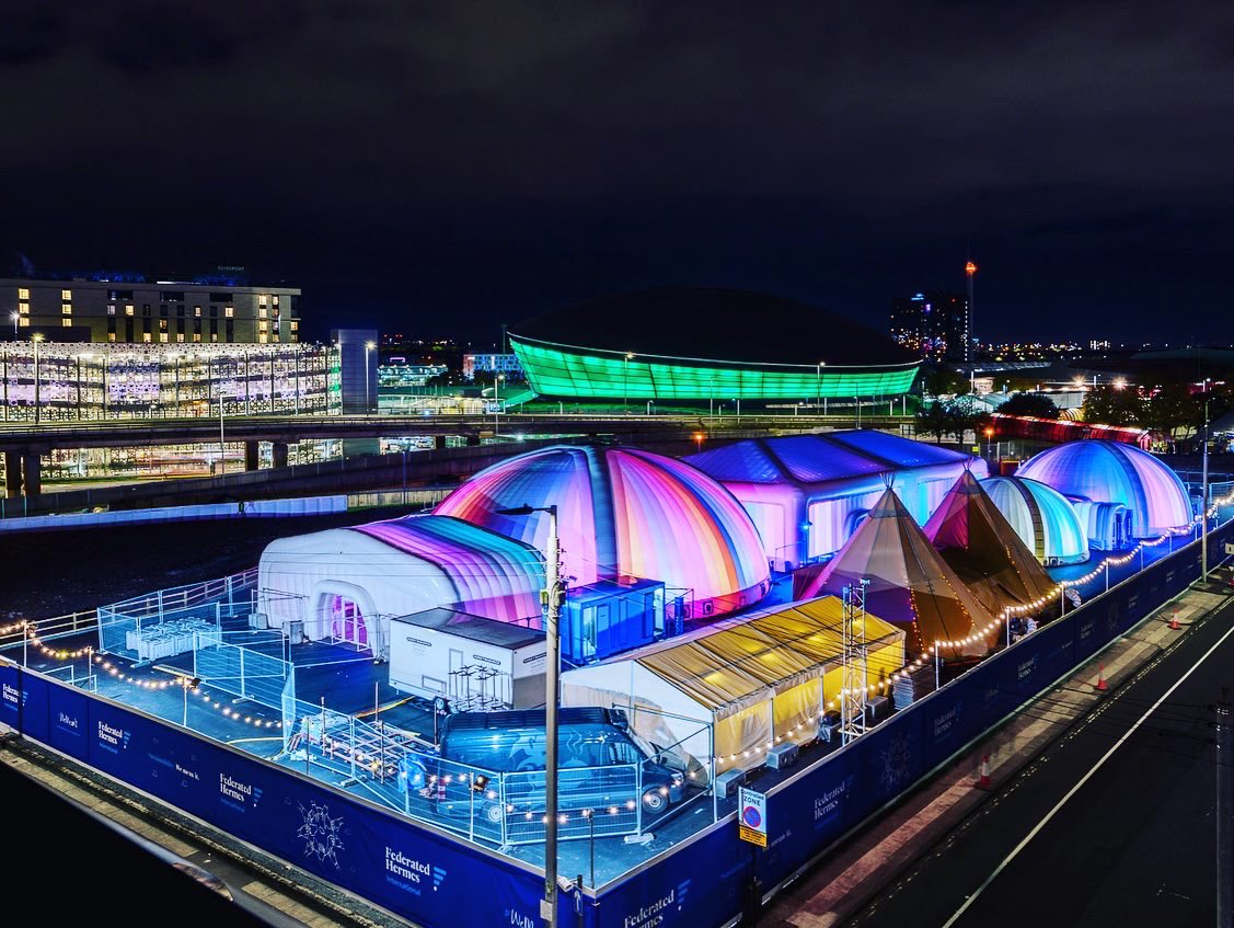 Evolutiondome's tweet photo. A few more from our last week at #COP26Glasgow #Events #TemporaryStructures #InsulatedStructures #ThermalStructures #InflatableStructures https://t.co/ADXKiM5lq9