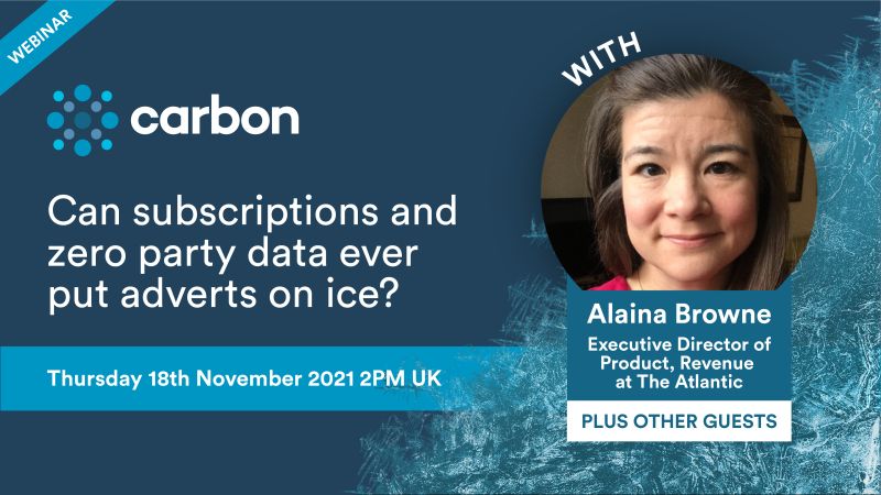 We are thrilled to have <a href="/alainabrowne/">Alaina</a> Executive Director of Product, Revenue at <a href="/TheAtlantic/">The Atlantic</a> joining our panel on 18th November to discuss the future of publisher revenues #publishers #subscriptions #zeroparty #firstparty #data #advertising
Sign up here: carbonrmp.com/knowledge-hub/…