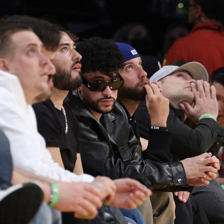 Access Bad Bunny on X: Bad Bunny at the Lakers game last night