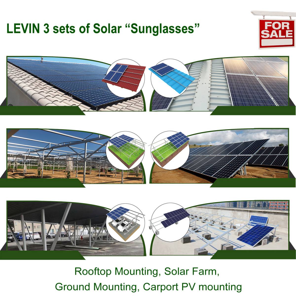 MarkieZhu's tweet image. LEVIN solar "Sunglasses" solutions for all kinds of fileds #solarenergy.

Our solutions including:
#GroundSolar Mounting, #RooftopSolar mounting, #SolarCarport Mounting, #SolarFarm Mounting etc.

#LEVINSOLAR.
#SolarMounting, #SolarInstallation, #SolarEPC.
